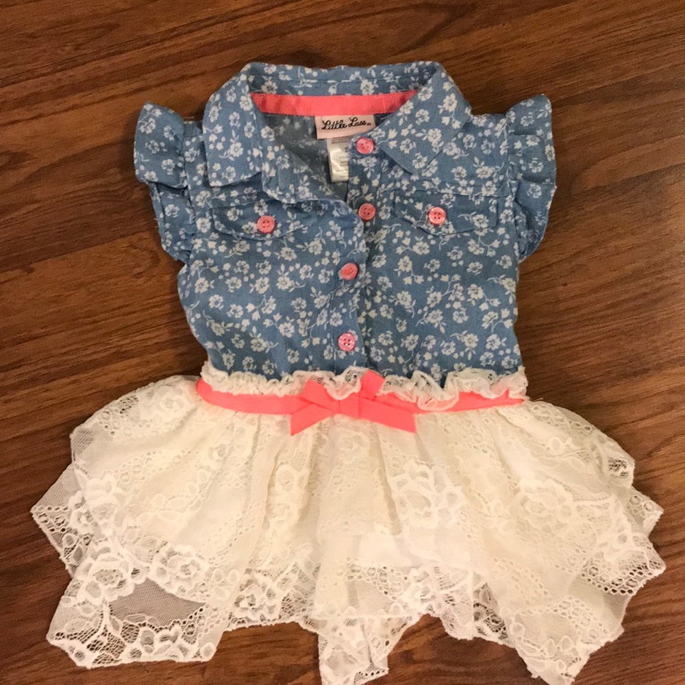 Adorable Girls Lace Skirt Dress